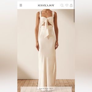 Shona Joy La Lune Bow Tie Maxi Dress US 4.